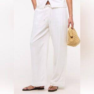 Abercrombie Linen Blend Drawstring Pants Small NWT